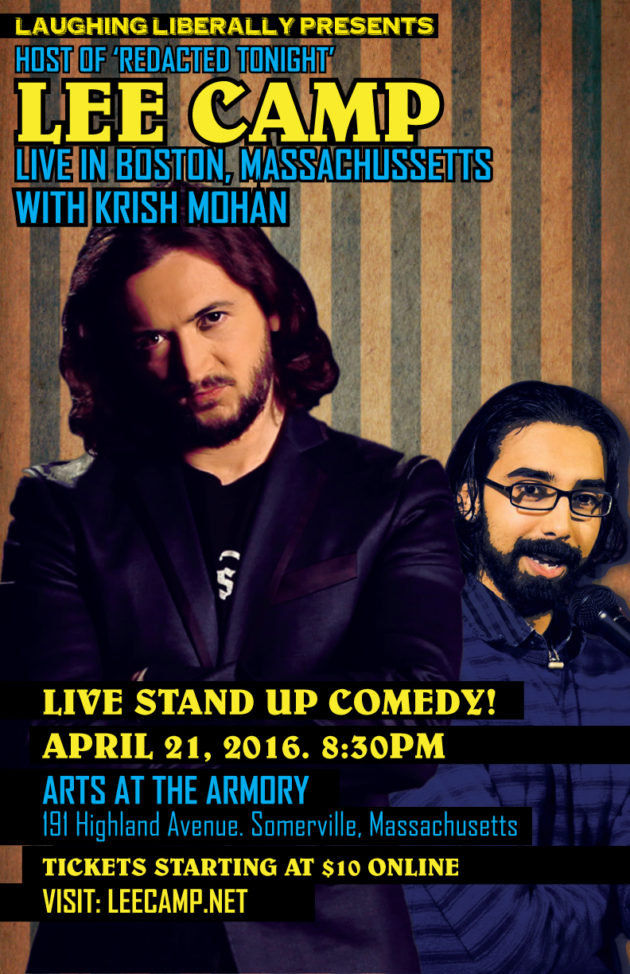 Live Stand Up Comedy In Boston MA! Lee Camp